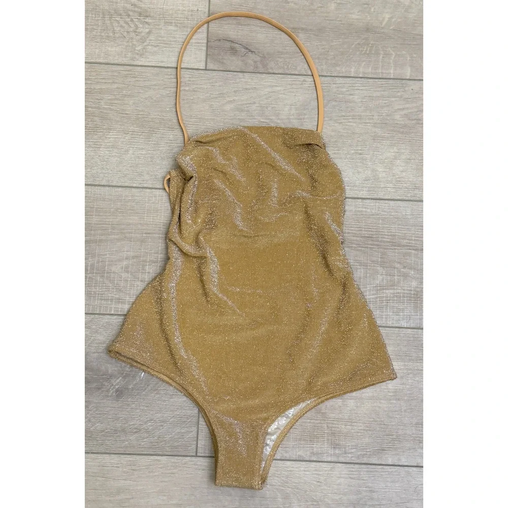 NEW FREE PEOPLE FREE-EST DOLCE KERRY LUREX ONE PIECE SWIMSUIT SZ S